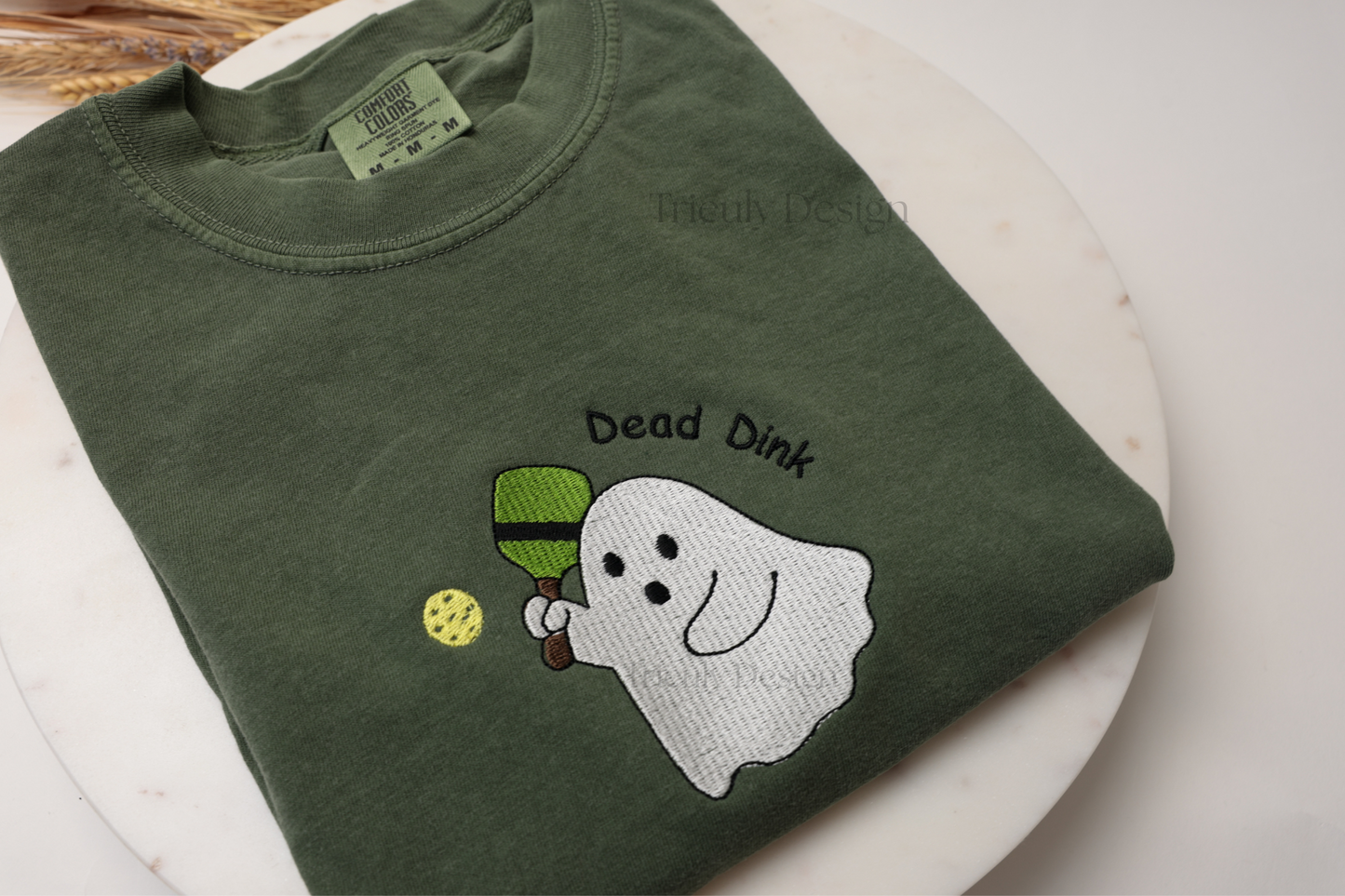 Pickleball Dead Dink Comfort Colors Embroidered Tee - Unisex