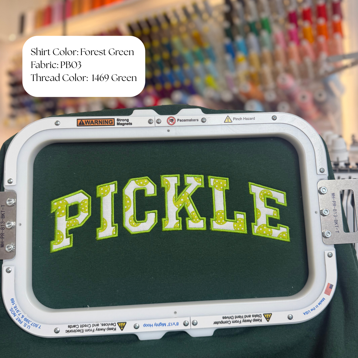 Pickleball | Pickle Varsity Embroidered Appliqué Embroidered Sweatshirt and Hoodie | Customizable | Unisex