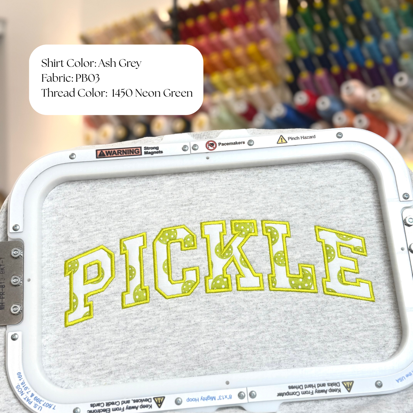 Pickleball | Pickle Varsity Embroidered Appliqué Embroidered Sweatshirt and Hoodie | Customizable | Unisex