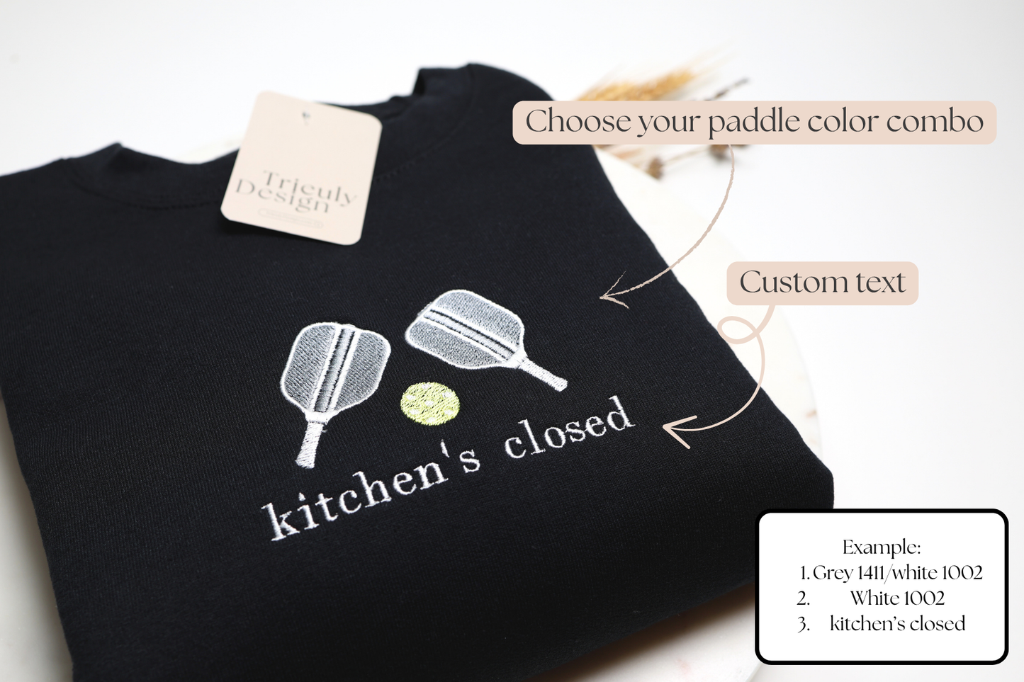 Pickleball | Kitchen's Closed Customizable Embroidered Sweatshirt and Hoodie | Unisex