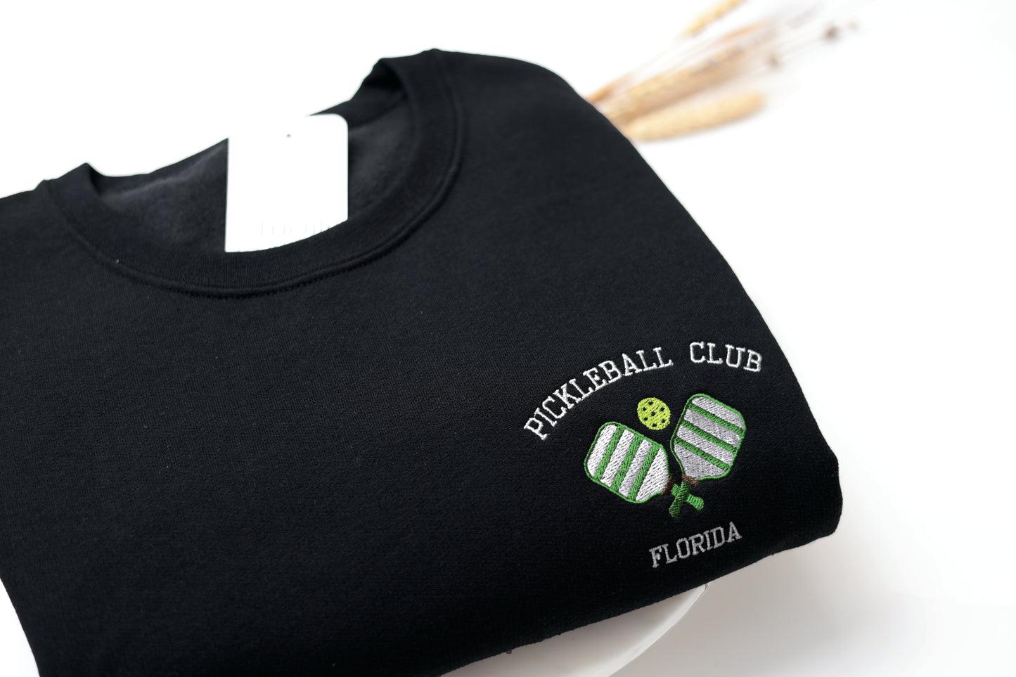 Pickleball Embroidered Sweatshirt and Hoodie - Customizable
