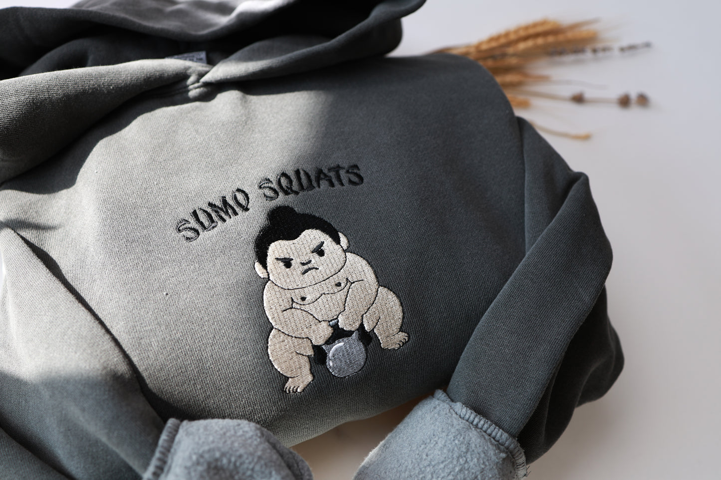 Sumo Squats Embroidered Hoodies - Unisex