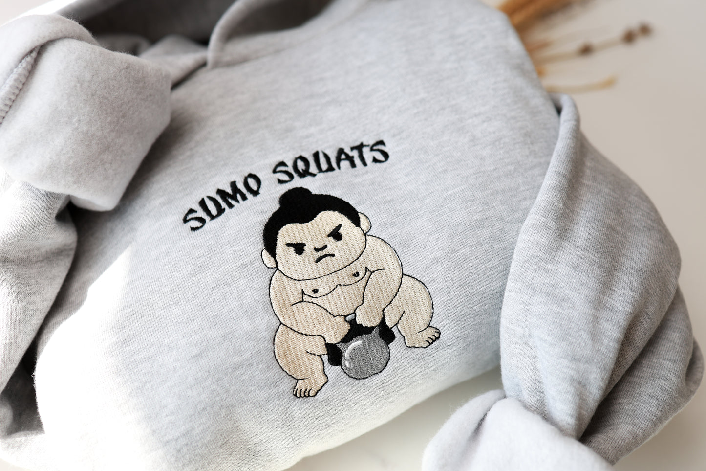 Sumo Squats Embroidered Hoodies - Unisex