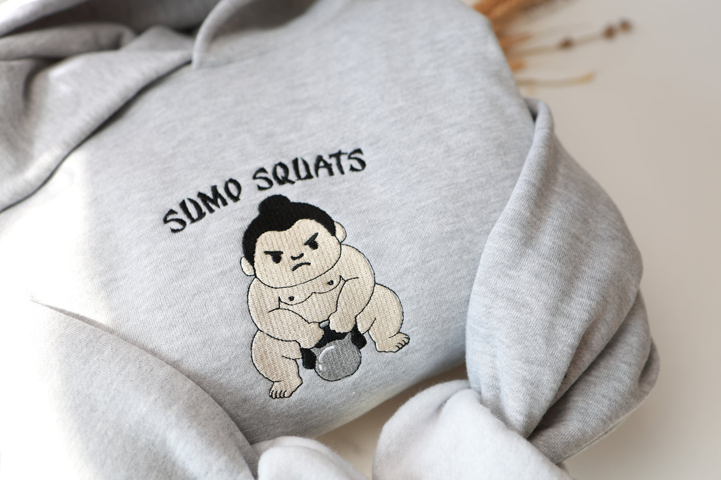 Sumo Squats Embroidered Hoodies - Unisex