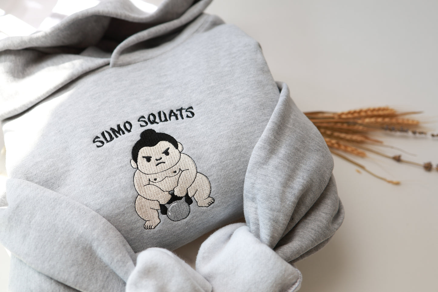 Sumo Squats Embroidered Hoodies - Unisex