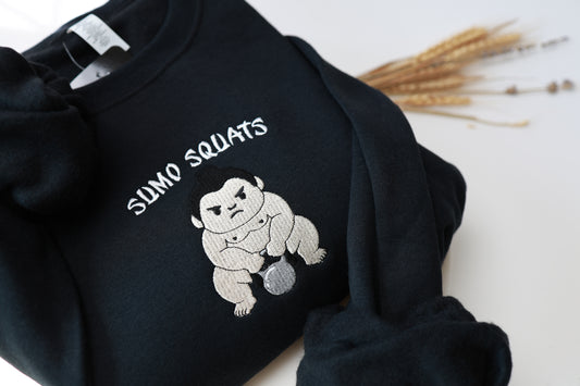 Sumo Squats Embroidered Sweatshirt - Unisex