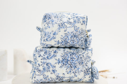 Blue Crown Floral | Handmade Carry All Bags