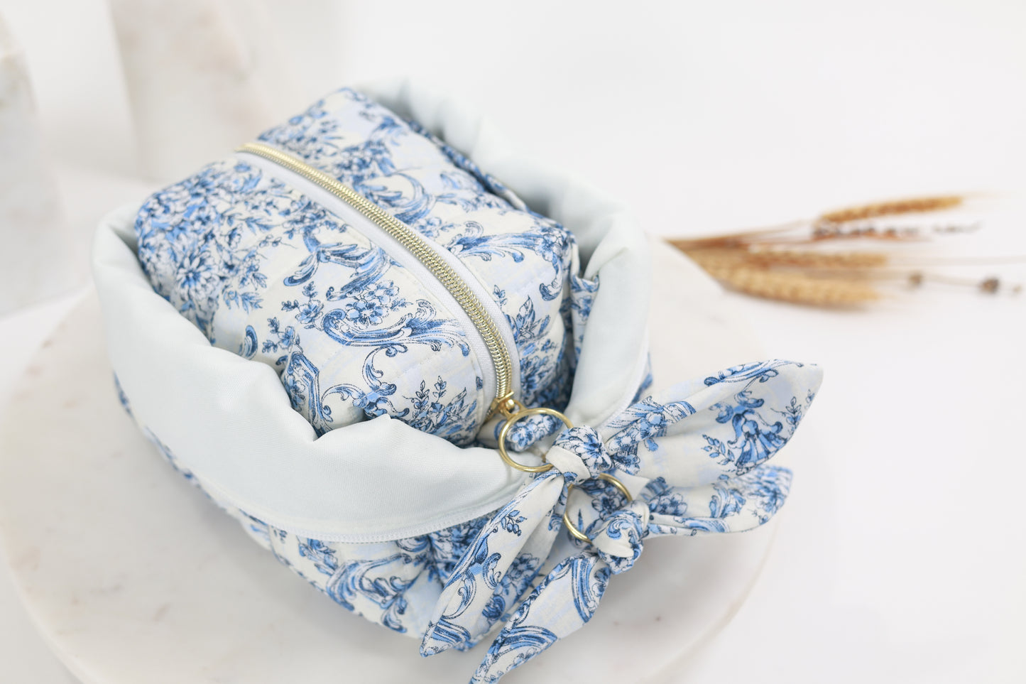 Blue Crown Floral | Handmade Carry All Bags