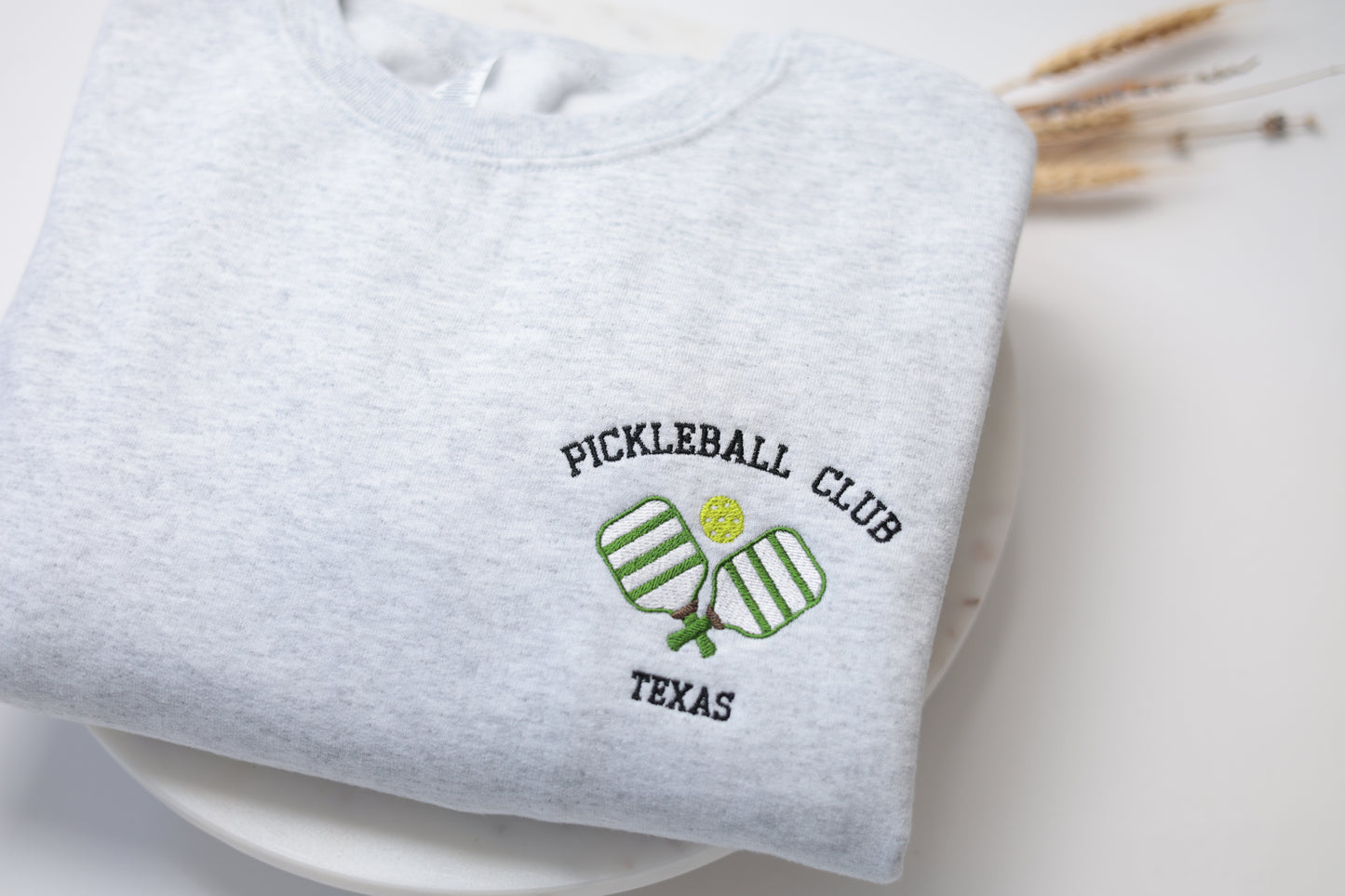 Pickleball Embroidered Sweatshirt and Hoodie - Customizable