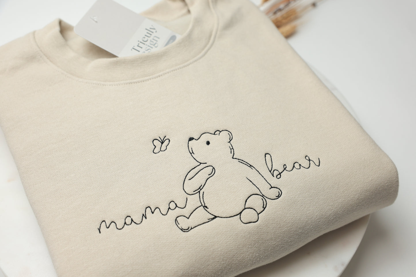 Mama Bear Embroidered Sweatshirt and Hoodie - Customizable