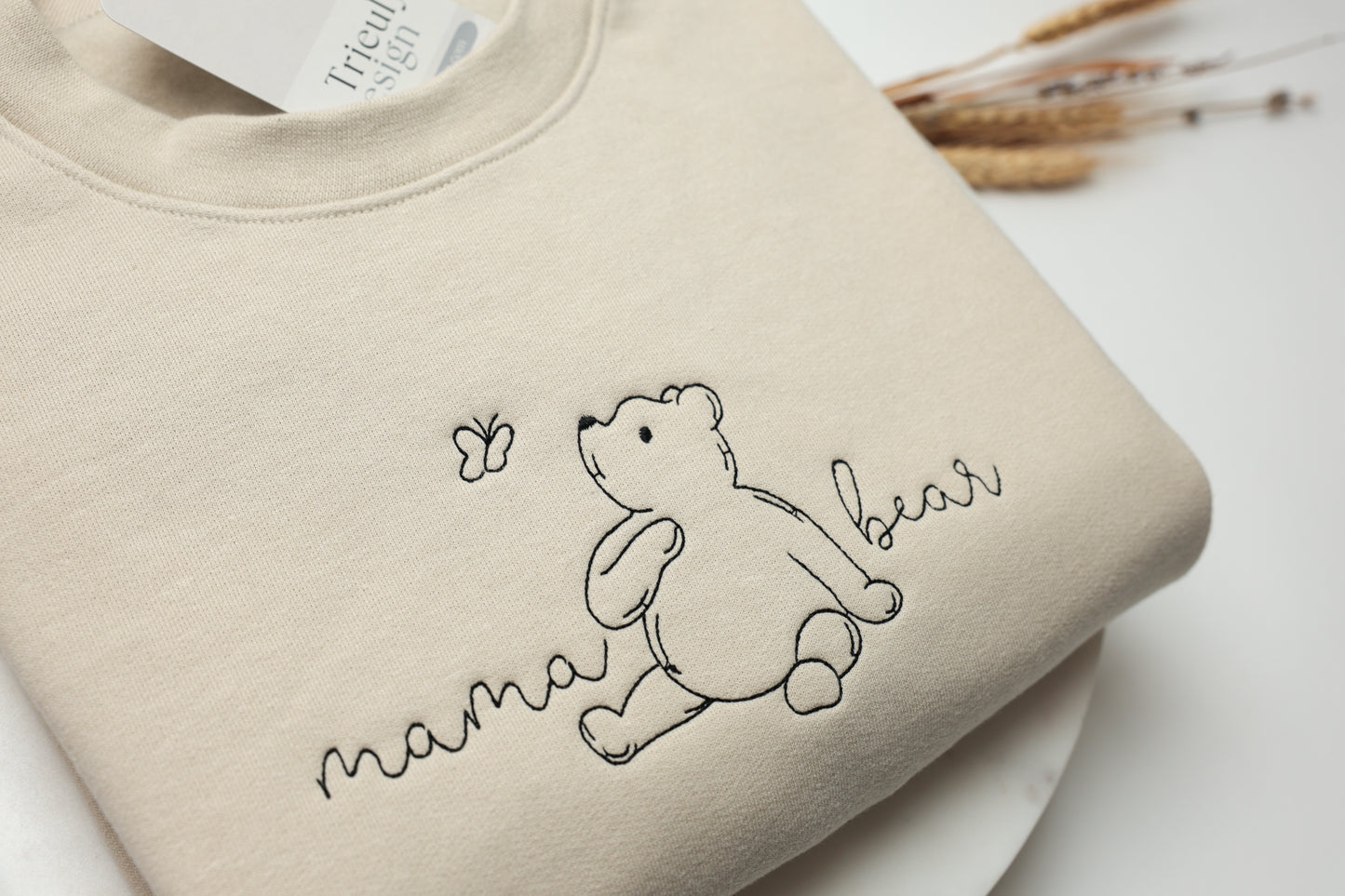 Mama Bear Embroidered Sweatshirt and Hoodie - Customizable