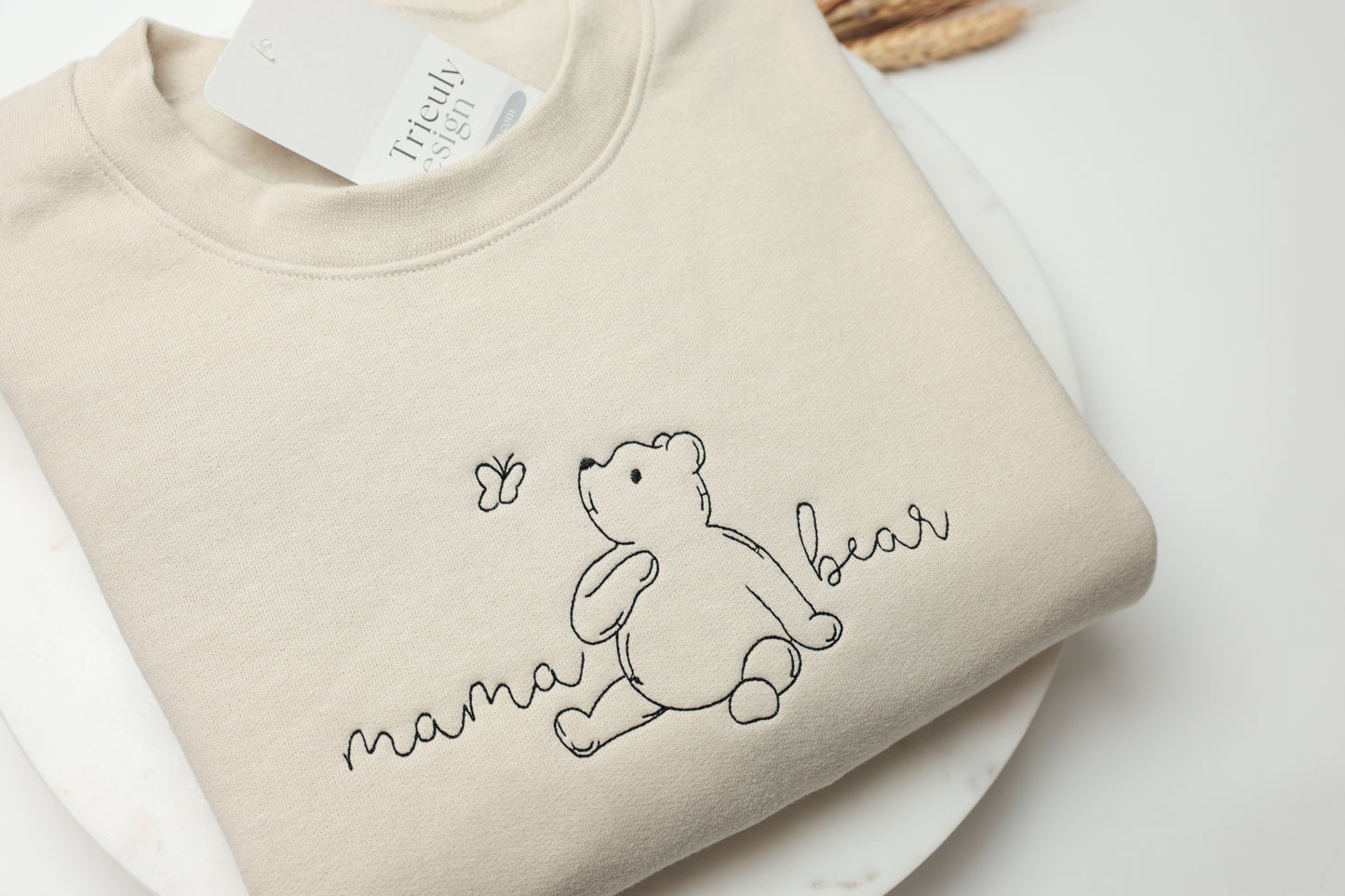 Mama Bear Embroidered Sweatshirt and Hoodie - Customizable