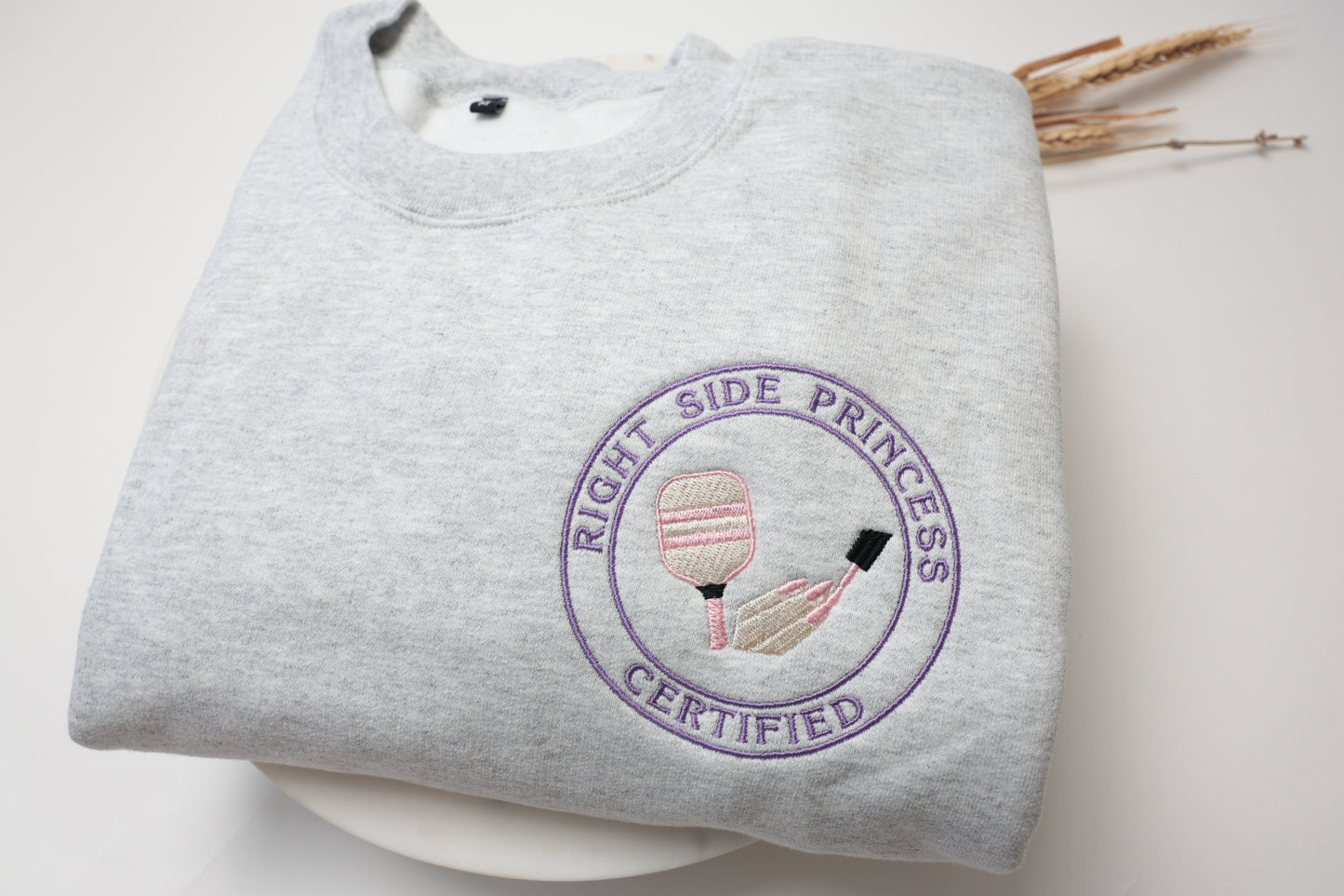 Pickleball Right Side Princess Certified Pickleball Sweatshirt and Hoodie | Customizable