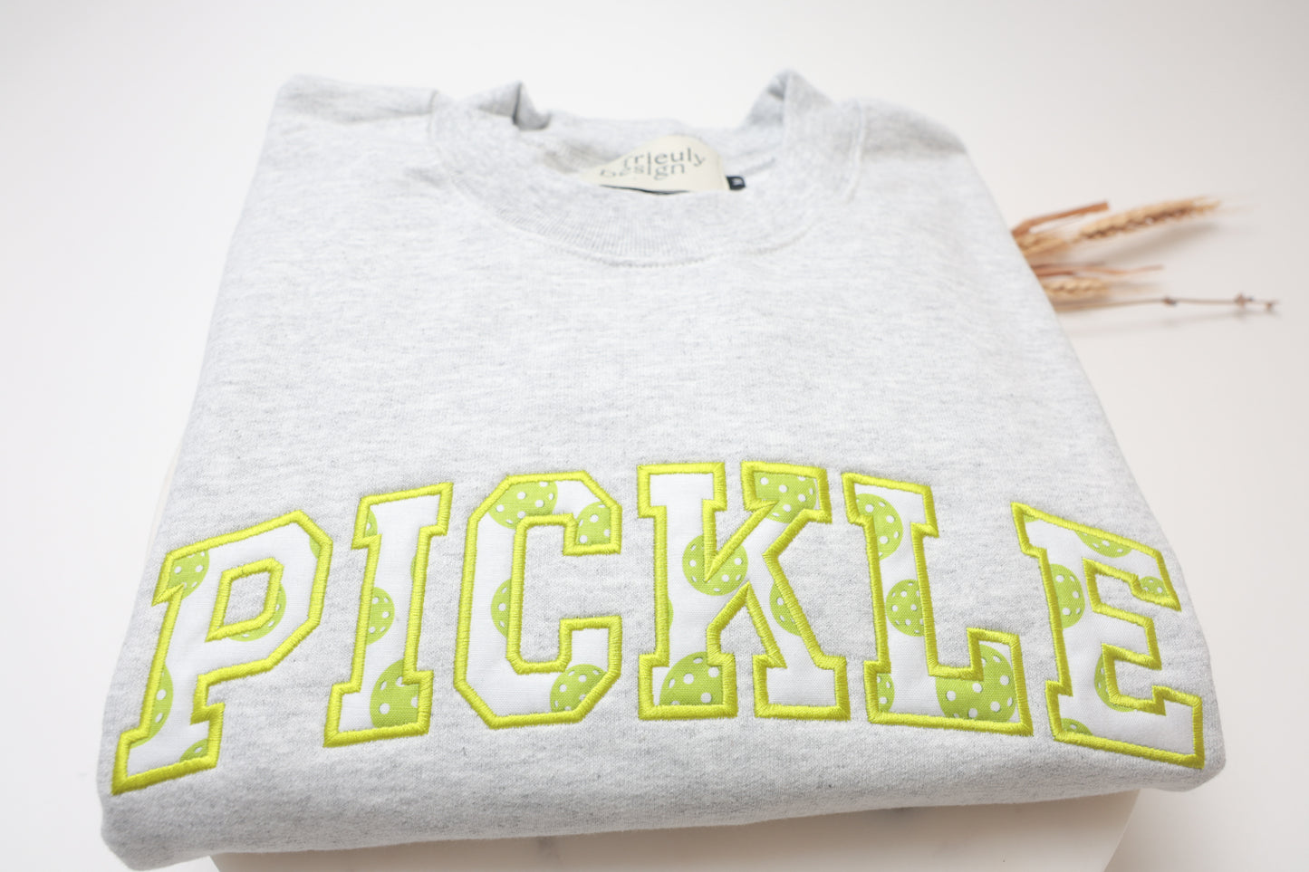 pickle applique with pickleball fabric