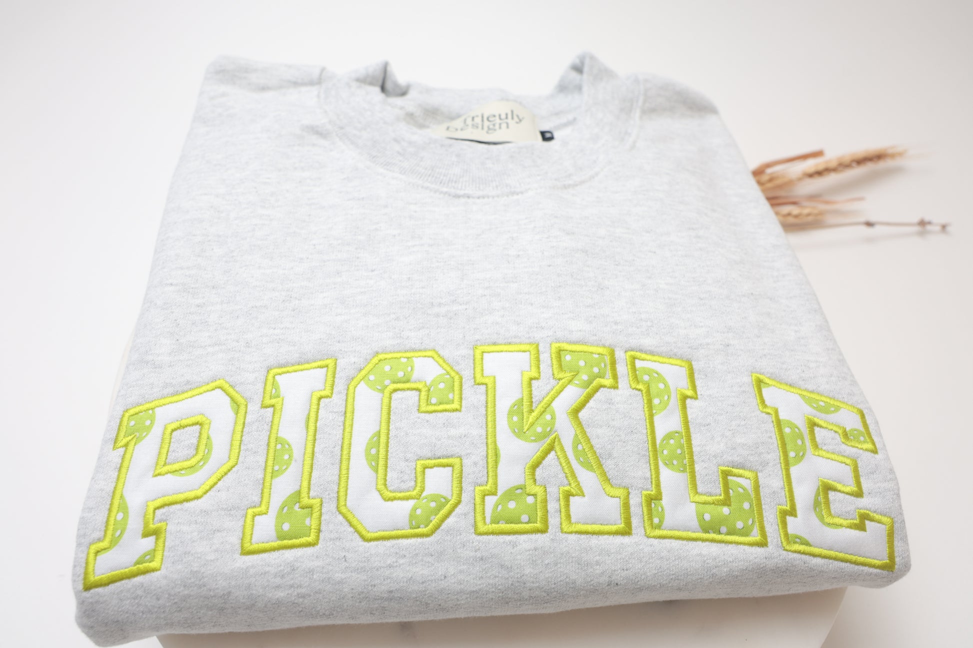 pickle applique with pickleball fabric