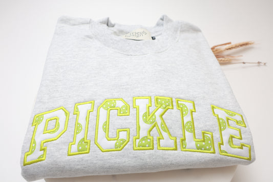 pickle applique with pickleball fabric