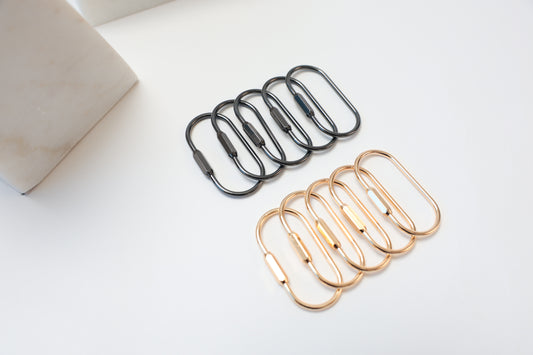 Bundle of 10 Carabiners for Bag Tag Key Fob Accessories Making