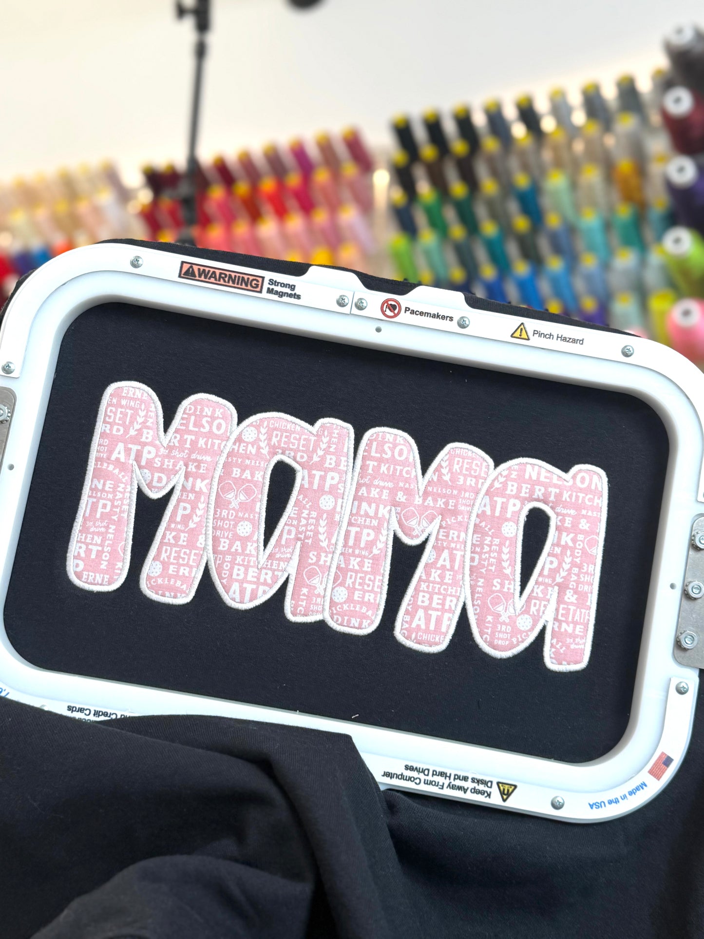 Pickleball | Mama Appliqué Sweatshirt – Embroidered Crewneck and Hoodie | Customizable