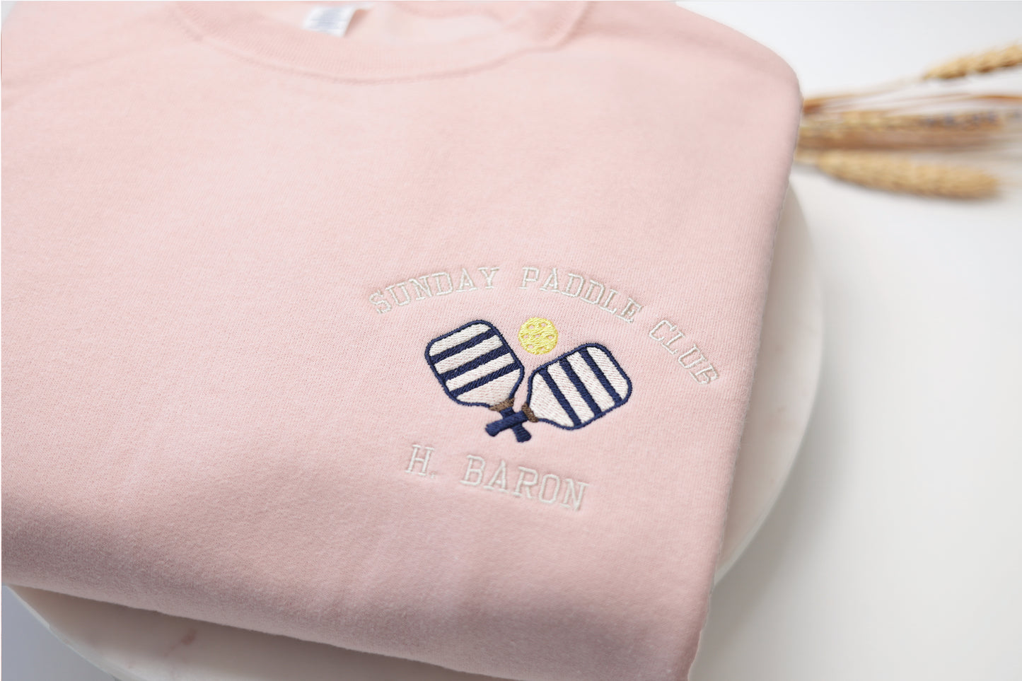 Pickleball Embroidered Sweatshirt and Hoodie - Customizable